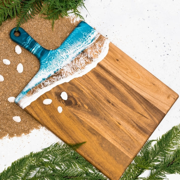 Ocean Vibes Acacia Extra Large Cheeseboard | Lynn & Liana | boogie + birdie