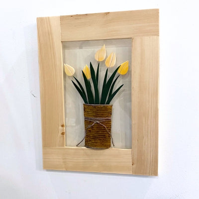 Glass Tulips Framed Art 12x16 | Shards of Time | boogie + birdie