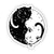 Yin & Yang Cat Sticker | Big Moods | boogie + birdie