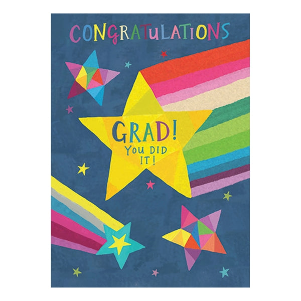 You Did It Star Rainbow Graduation Card | Greeting Cards | boogie + birdie