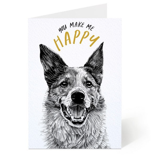 You Make Me Happy Love Card | Oliver Stockley | boogie + birdie