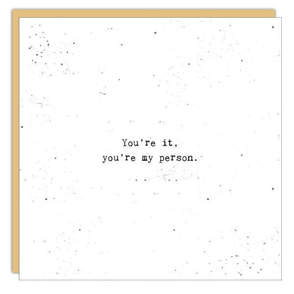 You're My Person Card | Cedar Mountain | boogie + birdie