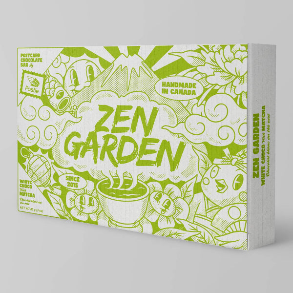 Zen Garden Matcha White Chocolate Postcard Bar | Postie | boogie + birdie