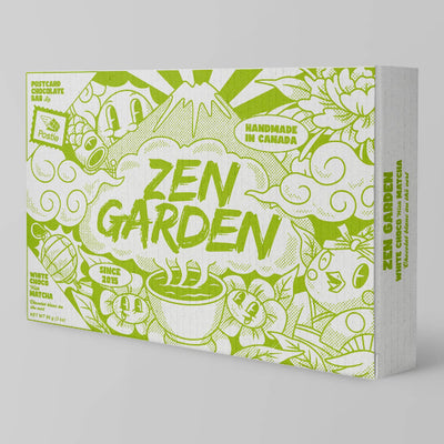 Zen Garden Matcha White Chocolate Postcard Bar | Postie | boogie + birdie