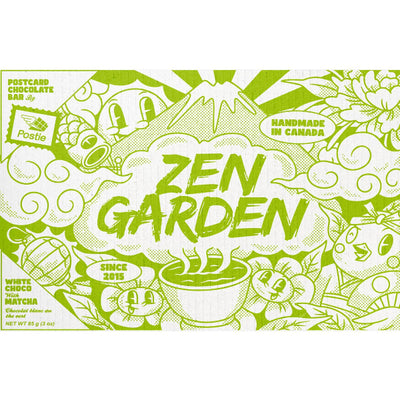 Zen Garden Matcha White Chocolate Postcard Bar | Postie | boogie + birdie