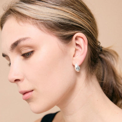 Silver Zoe Hoop Earrings | BAMBU Jewellery | boogie + birdie