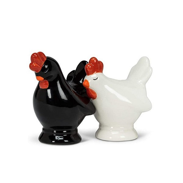 Black & White Chicken S&P Shakers North American Bird Matches | boogie + birdie