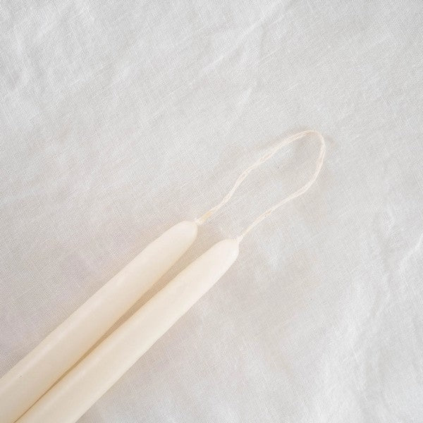Ivory Taper Candle Pair | Shop candles at boogie + birdie in Ottawa.