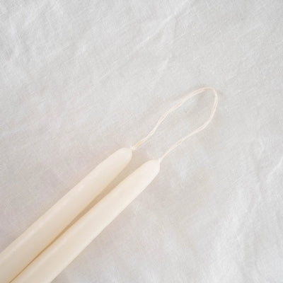 Ivory Taper Candle Pair | Shop candles at boogie + birdie in Ottawa.