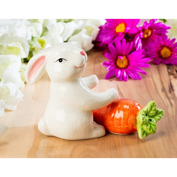Bunny with Carrot Salt & Pepper Shakers | Shop Easter Décor at boogie + birdie in Ottawa.