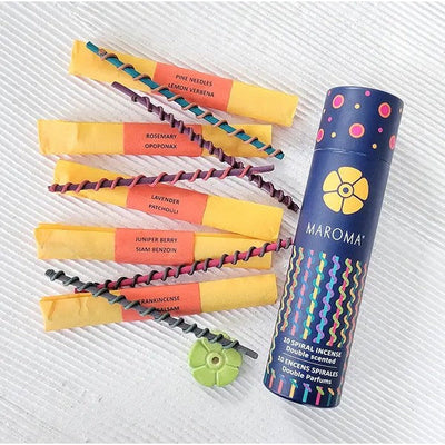 Yellow Double Scented Spiral Incense Set | Shop Maroma Incense at boogie + birdie in Ottawa