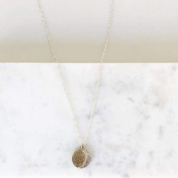 Lissa Bowie Reversible Moon Coin Necklace