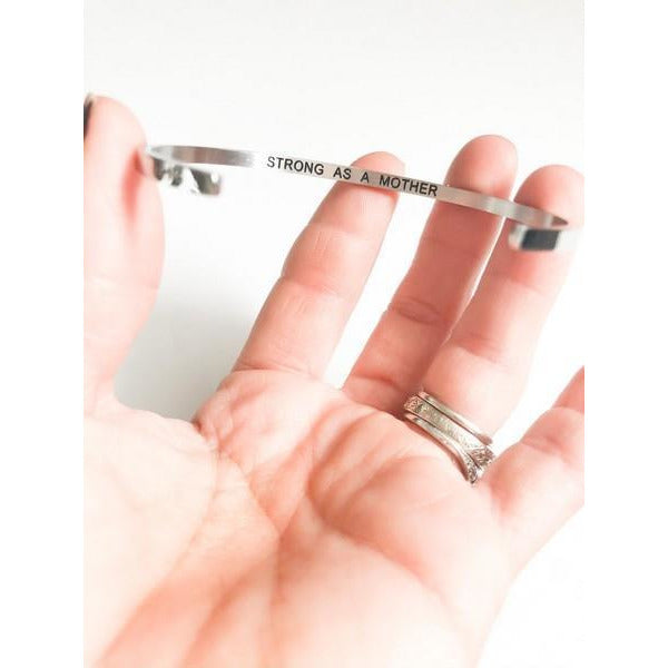 Silver Strong as a Mother Bangle | Glasshouse Goods | boogie + birdie
