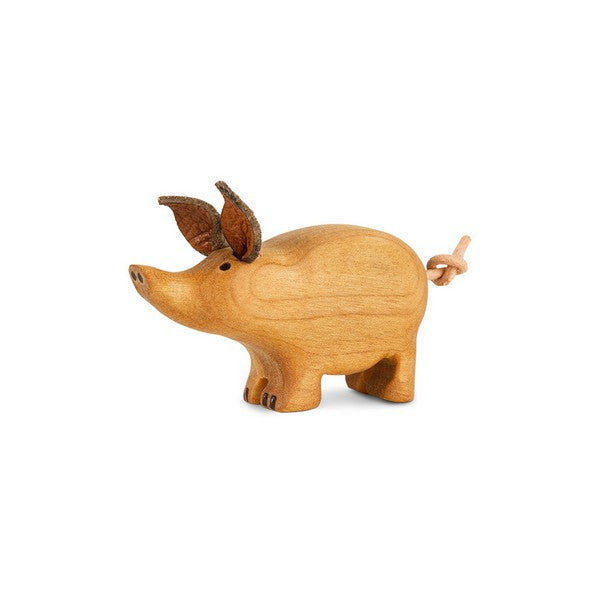 Standing Wood Lucky Piglet | | Shop Waldfabrik wood decorations at boogie + birdie in Ottawa.