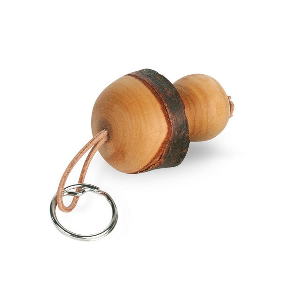 Wood Mushroom Key Ring