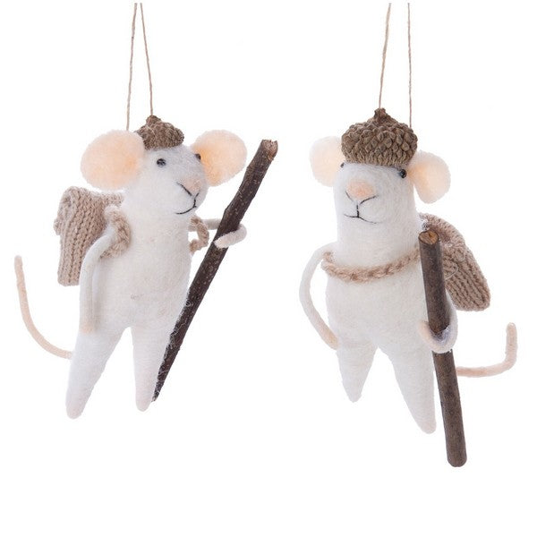 Mice on a Hike Felt Ornament - Assorted | Holiday | boogie + birdie

