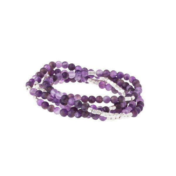 Amethyst - Stone of Protection Wrap Bracelet / Necklace