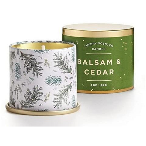 Balsam and Cedar Demi Tin Candle | boogie + birdie