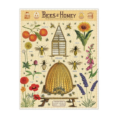 Bees & Honey 1000 Piece Puzzle | Cavallini Paper & Co. | Shop vintage styles and prints at boogie + birdie