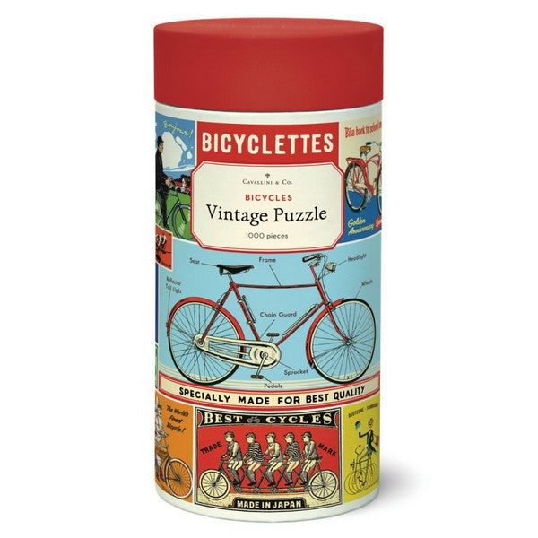 Bicycles 1000 Piece Puzzle | Cavallini Paper & Co. | Shop vintage styles and prints at boogie + birdie
