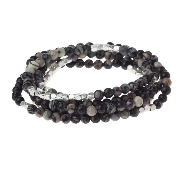 Black Network Agate Wrap Bracelet / Necklace | Jewellery | Shop a selection of jewellery at boogie + birdie