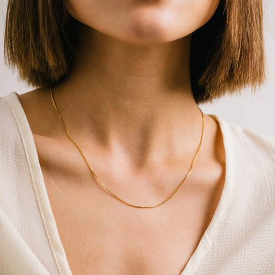 Gold-Filled Box Chain Necklace | Shop jewellery at boogie + birdie in Ottawa.