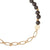 Mini Stone & Chain Stacking Bracelet - Lava/Gold