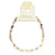 Mini Stone & Chain Stacking Bracelet - Rhodonite/Gold