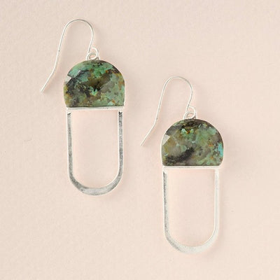 Silver African Turquoise Chandelier Earrings | Shop Scout at boogie + birdie in Ottawa.