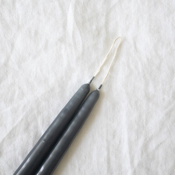 Charcoal Taper Candle Pair | Shop candles at boogie + birdie in Ottawa.
