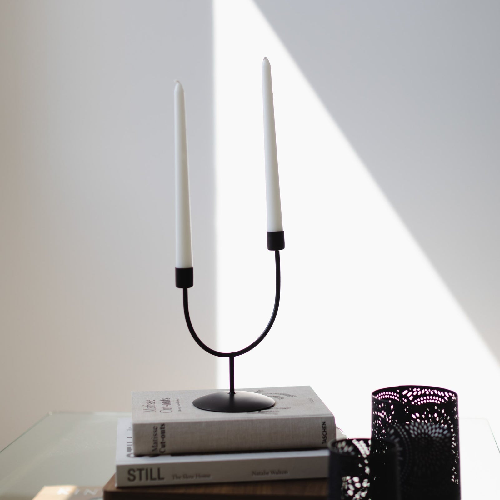 Black Asymmetrical Candle Holder | Shop Pokoloko Home Décor at boogie + birdie
