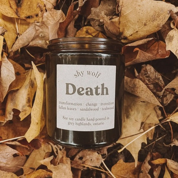 Death Tarot Candle - Black Wax | Shy Wolf | Shop a selection of candles at boogie + birdie