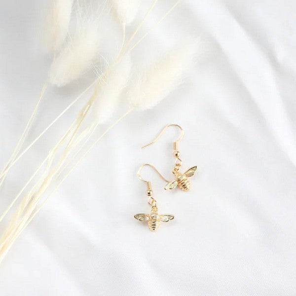 Gold Honeybee Drop Earrings | Birch Jewellery | Shop a selection of jewellery at boogie + birdie