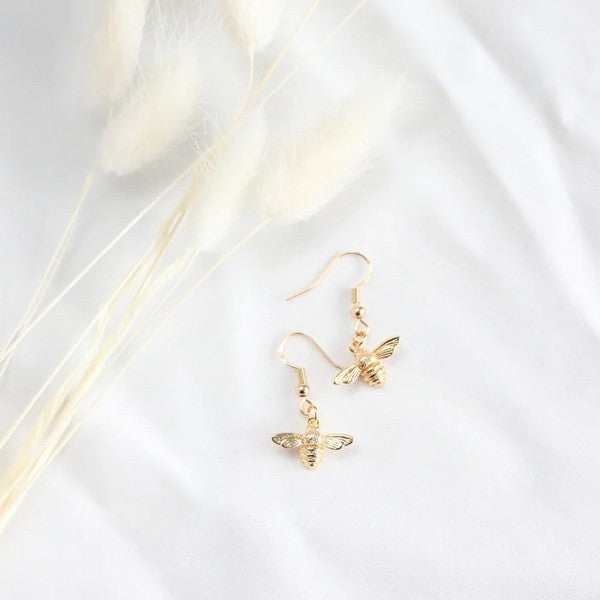 Gold Honeybee Drop Earrings | Birch Jewellery | Shop a selection of jewellery at boogie + birdie 