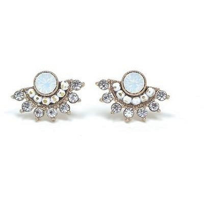 White Opal Nico Fan Earrings