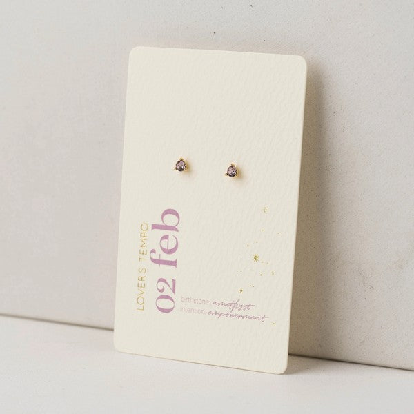 February Kaleidoscope Birthstone Stud Earrings | Lover's Tempo | boogie + birdie
