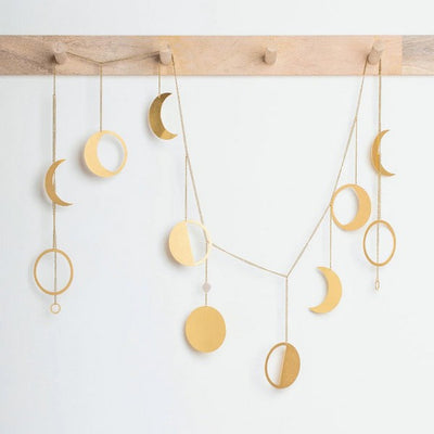 Moon Phase With Moonstone Brass Garland | Shop home décor at boogie + birdie in Ottawa.