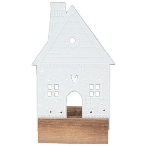 Gingerbread House Snowball Tealight Holder | Shop candle holders at boogie + birdie in Ottawa.