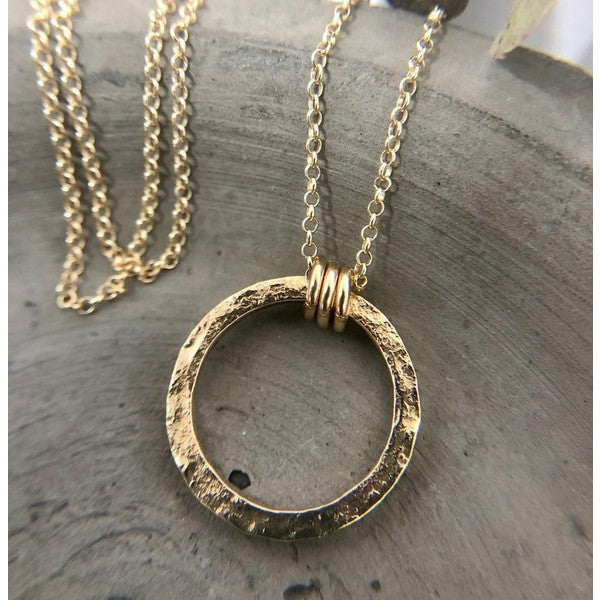 Gold Full Moon Necklace