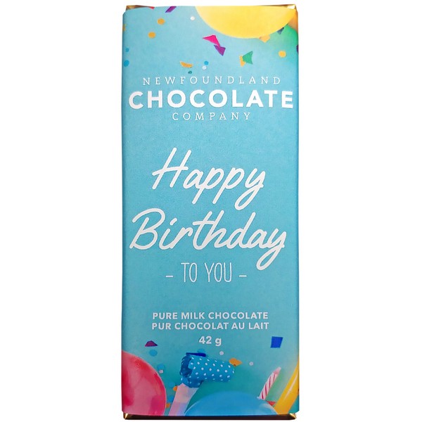 Happy Birthday Milk Chocolate Bar - Newfoundland Chocolate Co. - boogie + birdie