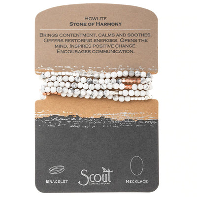 Howlite - Stone of Harmony Wrap Bracelet / Necklace