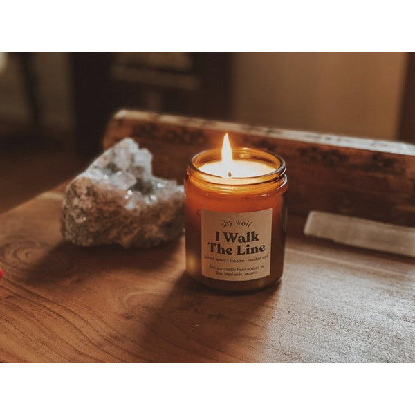 I Walk The Line Candle | Shop Shy Wolf Candles at boogie + birdie in Ottawa.