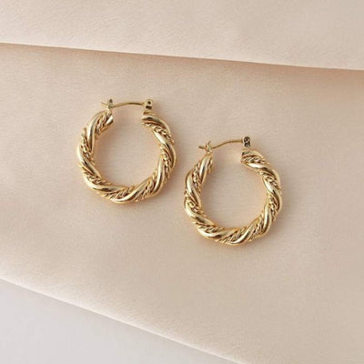 Gold Jessie Hoop Earrings