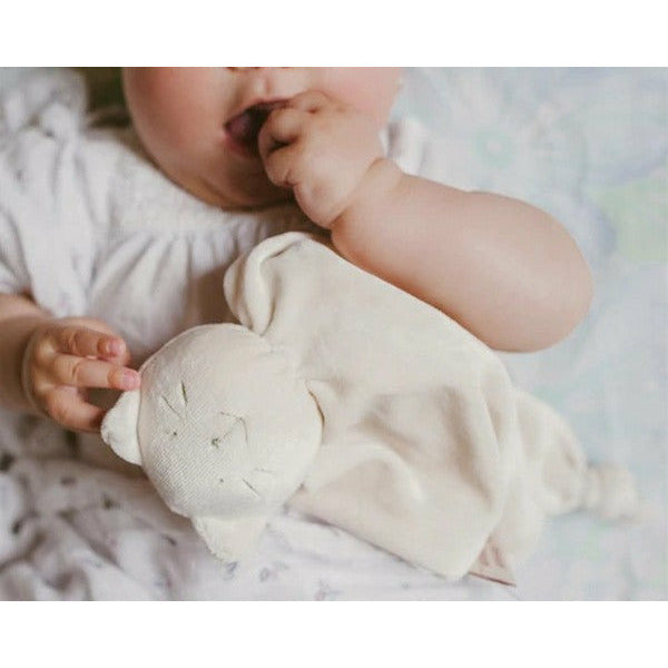 Ivory Kitty Cat Baby Blankie