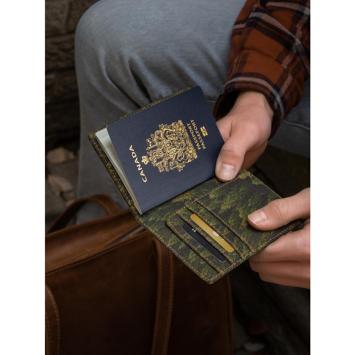 Forest Cork Passport Holder