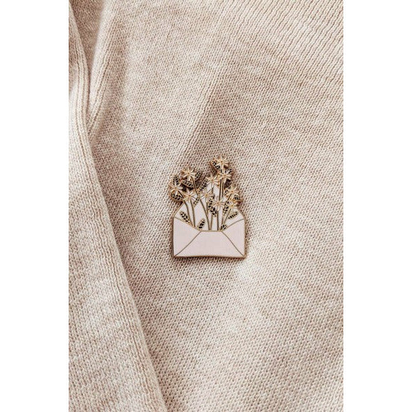 Letter Full of Flowers Enamel Pin | Mimi & August | boogie + birdie