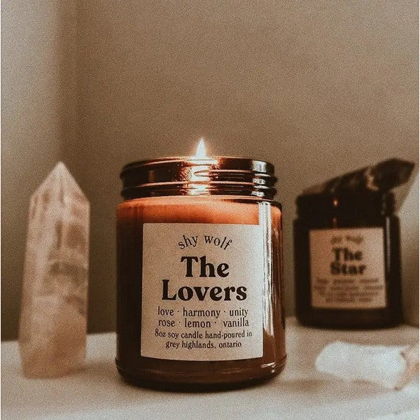 Lovers Tarot Candle | Shop Shy Wolf Candles at boogie + birdie in Ottawa.