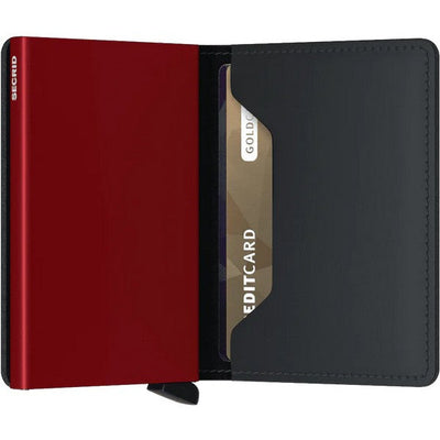 Matte Black & Red SECRID Slimwallet | Shop SECRID wallets at boogie + birdie in Ottawa.