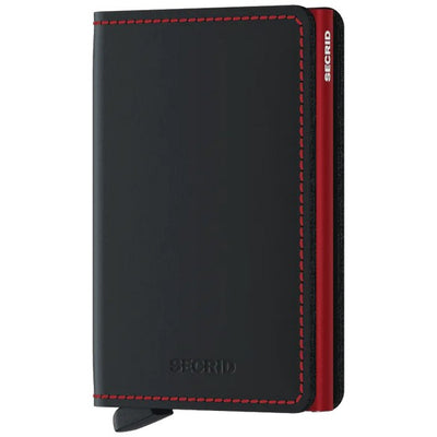 Matte Black & Red SECRID Slimwallet | Shop SECRID wallets at boogie + birdie in Ottawa.