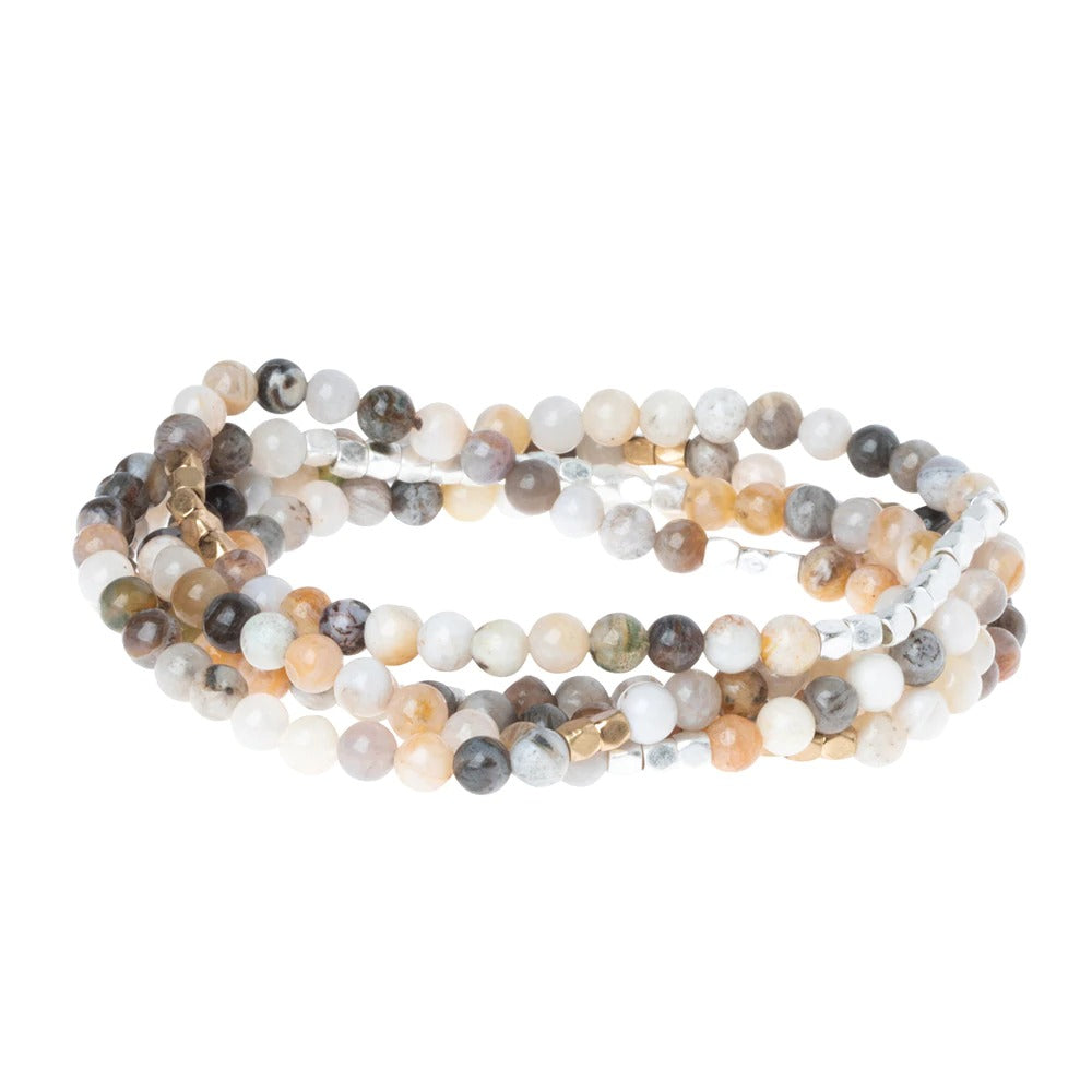 Mexican Onyx - Stone of Confidence Wrap Bracelet / Necklace